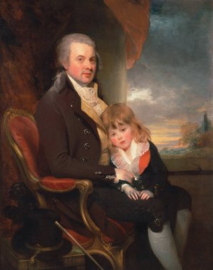Edward George Lind And His Son, Montague by Sir William Beechey Oil Painting
