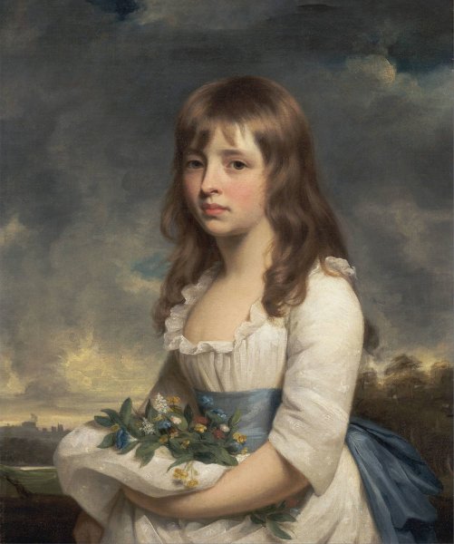 Portrait Of A Girl by Sir William Beechey - Hand-Painted Oil Painting Reproduction