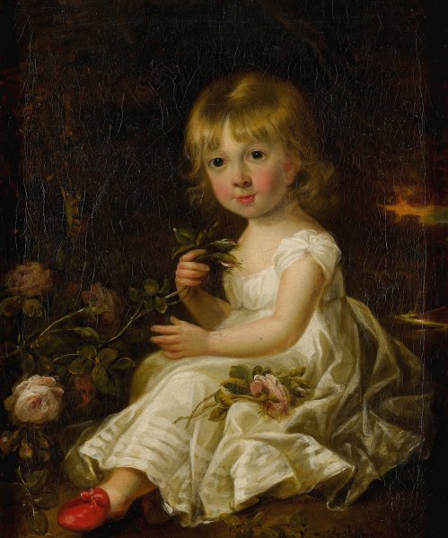 Portrait Of A Young Girl by Sir William Beechey - Hand-Painted Oil Painting Reproduction