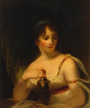 Portrait of Charlotte Earle Beechey, the artist's daughter, as Psyche by Sir William Beechey Oil Painting