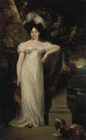Portrait of Mrs. Lennox, afterwards Lady Ashley by Sir William Beechey Oil Painting