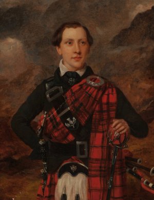 Young Man in Scotch Plaid by Sir William Beechey Oil Painting