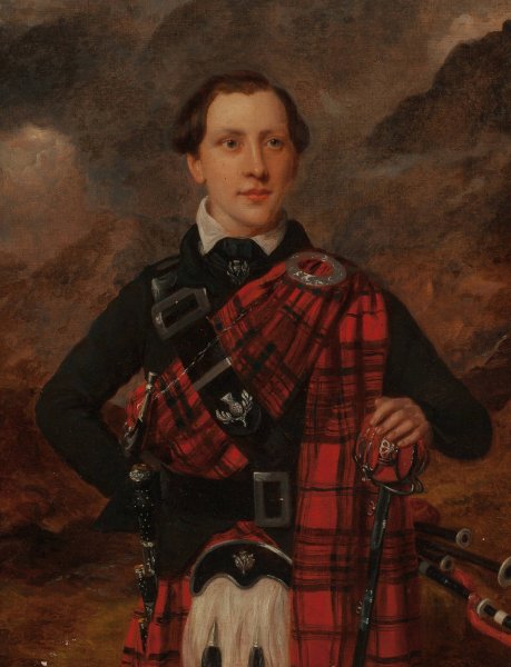 Young Man in Scotch Plaid  by Sir William Beechey - Hand-Painted Oil Painting Reproduction