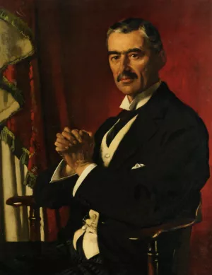 Portrait of Neville Chamberlain by Sir William Newenham Montague Orpen - Oil Painting Reproduction