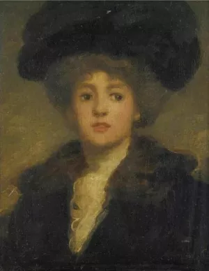 Portrait of a Lady in Black Oil painting by Sir William Quiller Orchardson