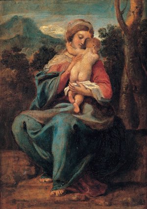 Madonna with the Child by Sisto Badalocchio Oil Painting