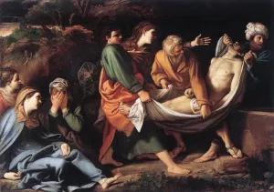 The Entombment of Christ by Sisto Badalocchio - Oil Painting Reproduction