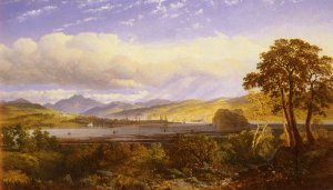 A View of Dumbarton from the Clyde River, with Ben Lomond Beyond