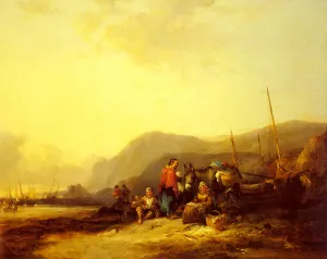 On The Hampshire Coast painting by William Joseph Shayer, Snr.