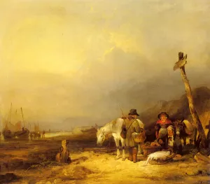 On The South Coast by William Joseph Shayer, Snr. Oil Painting