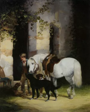 The Gamekeepers Companions by William Joseph Shayer, Snr. - Oil Painting Reproduction
