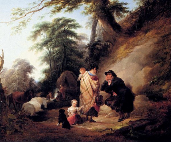 Main Product Photo of Travelers Resting Painting by William Joseph Shayer, Snr.