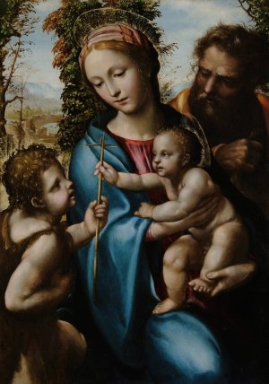Holy Family with young Saint John by Sodoma Oil Painting