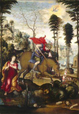 Saint George and the Dragon by Sodoma Oil Painting
