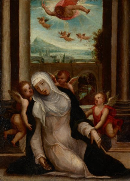 The Ecstasy of Saint Catherine of Siena  by Sodoma - Hand-Painted Oil Painting Reproduction
