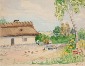 Letni pejzaz wiejski by Sofija Paraszczuk Oil Painting