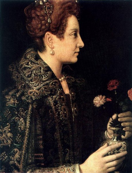 Main Product Photo of Profile Portrait of a Young Woman Painting by Sofonisba Anguissola