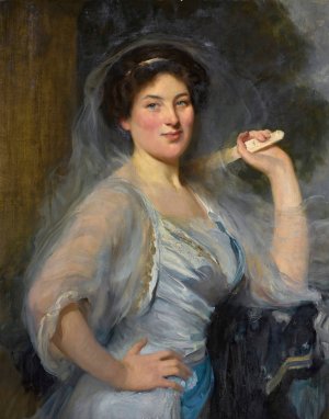 Portrait of Gertrude Salaman, The Artist's Niece by Solomon Joseph Solomon Oil Painting