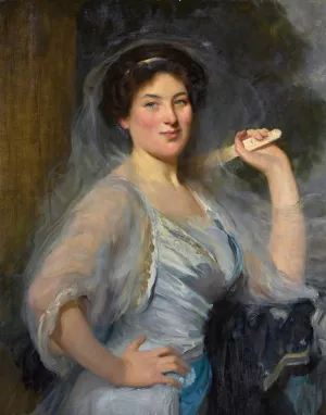 Portrait of Gertrude Salaman, The Artist's Niece by Solomon Joseph Solomon Oil Painting