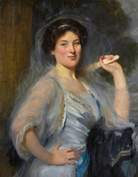 Main Product Photo of Portrait of Gertrude Salaman, The Artist's Niece Painting by Solomon Joseph Solomon