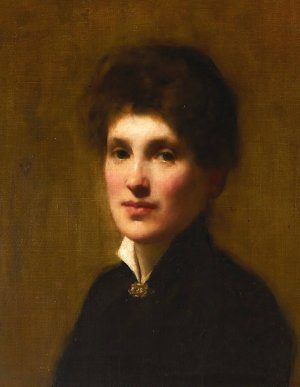 Portrait of Henrietta Lowy Solomon, The Artist's Sister by Solomon Joseph Solomon Oil Painting