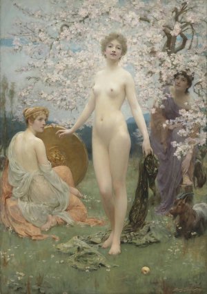 The Judgment Of Paris by Solomon Joseph Solomon Oil Painting