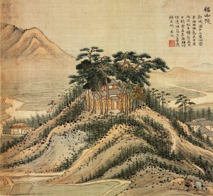 Fushan Monastery by Song Xu Oil Painting