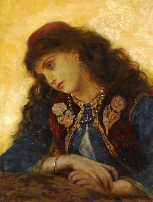 A Greek Girl by Sophie Anderson Oil Painting