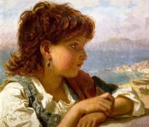 A Neapolitan Boy by Sophie Anderson Oil Painting
