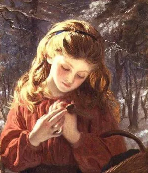 A New Friend by Sophie Anderson Oil Painting
