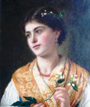 A Spring of Orange Blossoms by Sophie Anderson Oil Painting