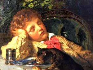 An Opportune Moment by Sophie Anderson Oil Painting
