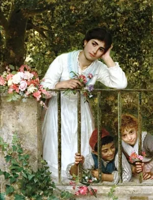Gathering Bouquets Oil painting by Sophie Anderson