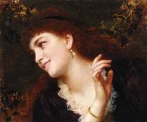 Hanging the Garlands by Sophie Anderson Oil Painting