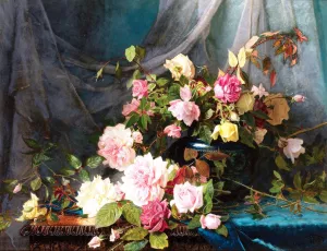 Roses by Sophie Anderson - Oil Painting Reproduction