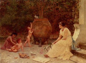 When The Heart Is Young by Sophie Anderson Oil Painting