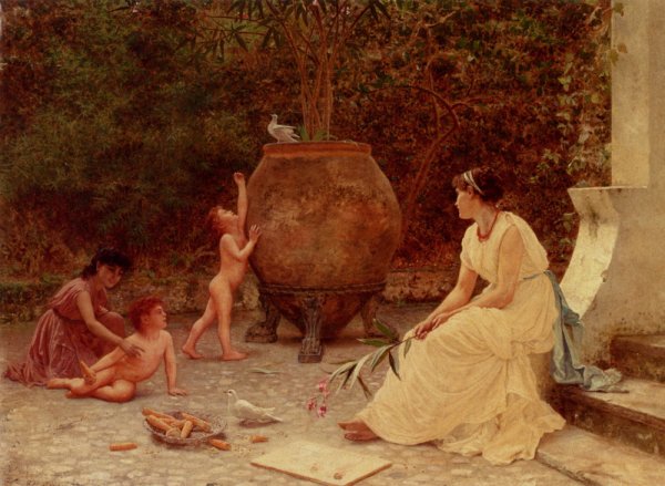 When The Heart Is Young by Sophie Anderson - Hand-Painted Oil Painting Reproduction