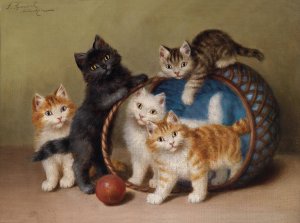 Der rote Ball by Sophie Sperlich Oil Painting