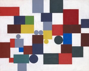 Composition with Tetragons, Rectangles and Circles Congruent by Sophie Taeuber-Arp Oil Painting