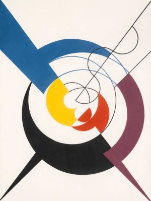 Construction Dynamique, Penetration De Spirales Et Diagonales by Sophie Taeuber-Arp Oil Painting