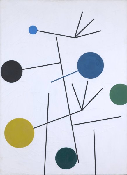 Rising, Falling, Clinging, Flying  by Sophie Taeuber-Arp - Hand-Painted Oil Painting Reproduction