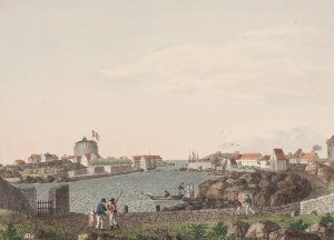 Christianso. Nordhavnen by Soren L. Lange Oil Painting
