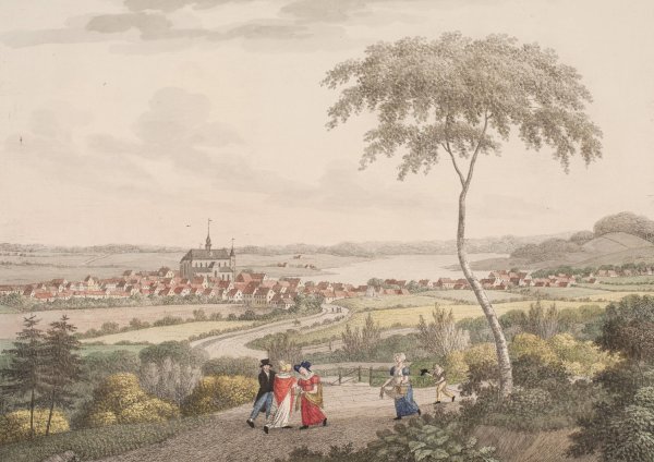 Haderslev  by Soren L. Lange - Hand-Painted Oil Painting Reproduction