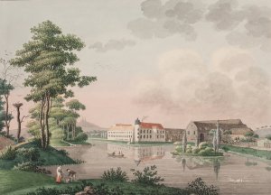 Hvedholm i egnen af Faaborg pa Fyn by Soren L. Lange Oil Painting