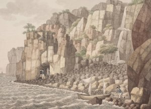 Klippen kaldet Jons Kirken i Ruths Sogn pa Bornholm by Soren L. Lange Oil Painting