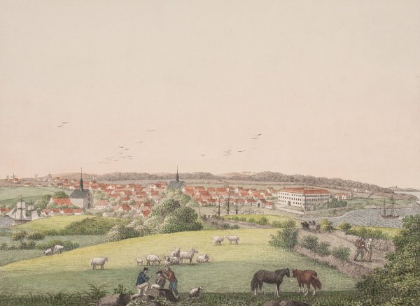 Sonderborg pa oen Als  by Soren L. Lange - Hand-Painted Oil Painting Reproduction