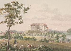Tranekaer Slot pa Langeland by Soren L. Lange Oil Painting