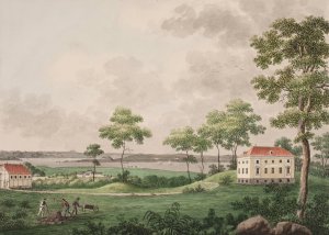 Udsigt af en Parcelle ved Gronsund pa Falster under det Classenske Agerdyrknings Institut by Soren L. Lange Oil Painting