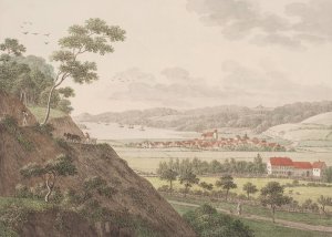 Vejle fra nordvest by Soren L. Lange Oil Painting
