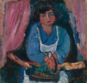 La Servante En Bleu by Chaim Soutine Oil Painting